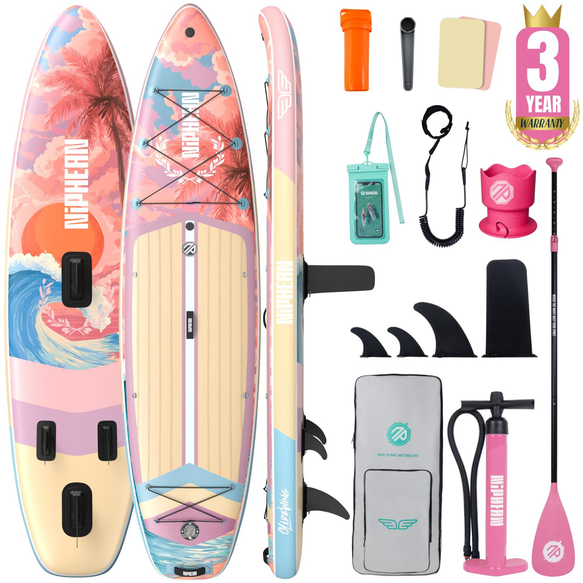 Niphean XL Inflatable Paddle Board for 2+1 Riders