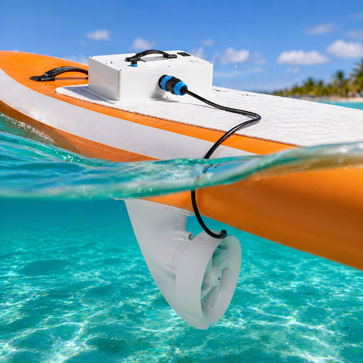 2500W Electric SUP Fin Motor Kit with 4-Speed Thruster