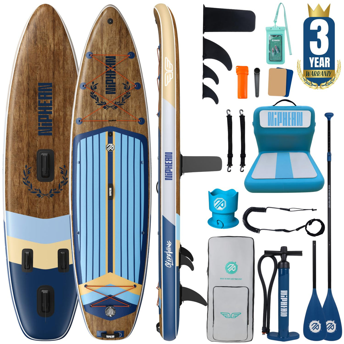 Niphean XL Inflatable Paddle Board for 2+1 Riders