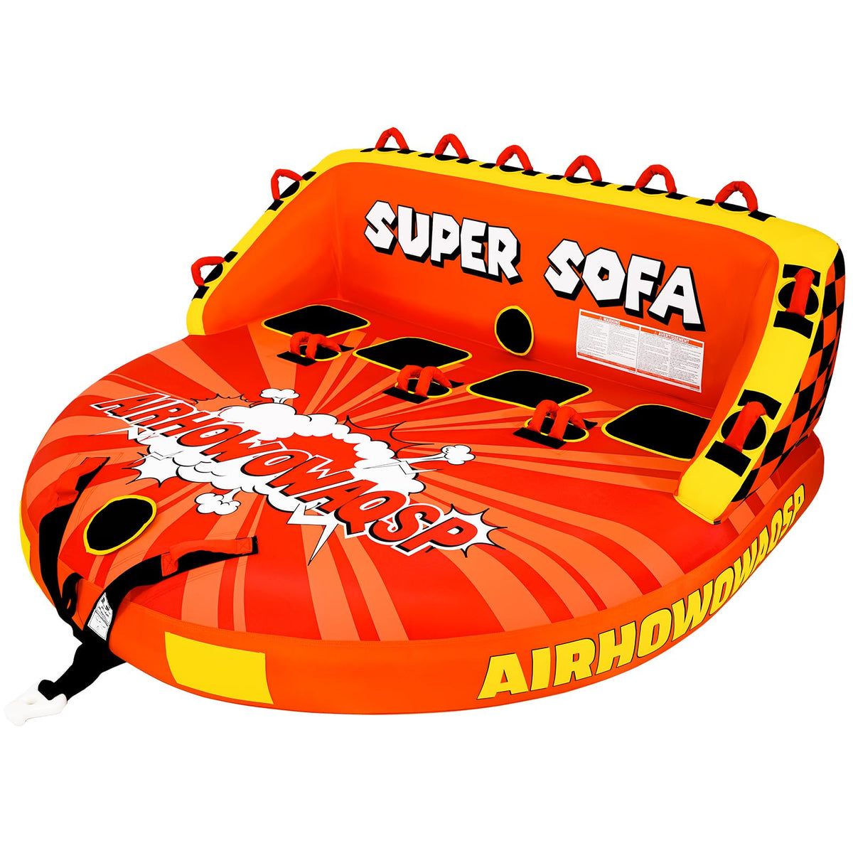 Airhowowaqsp 1–4 Person Super Sofa Towable Boat Tube