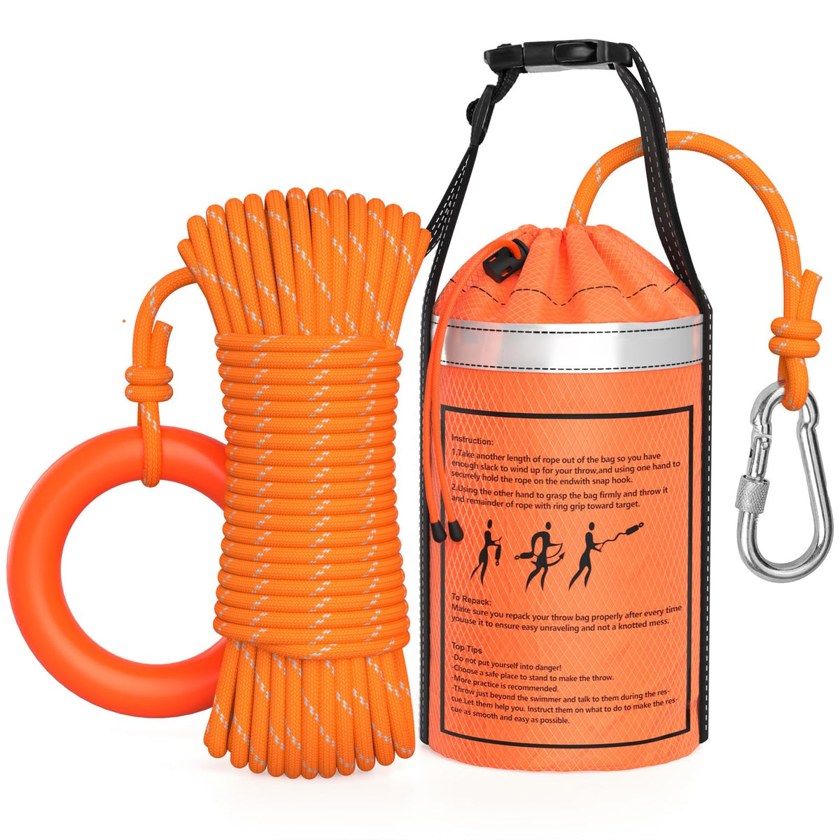 NTR Water Rescue Throw Bag with High-Strength Rescue Rope