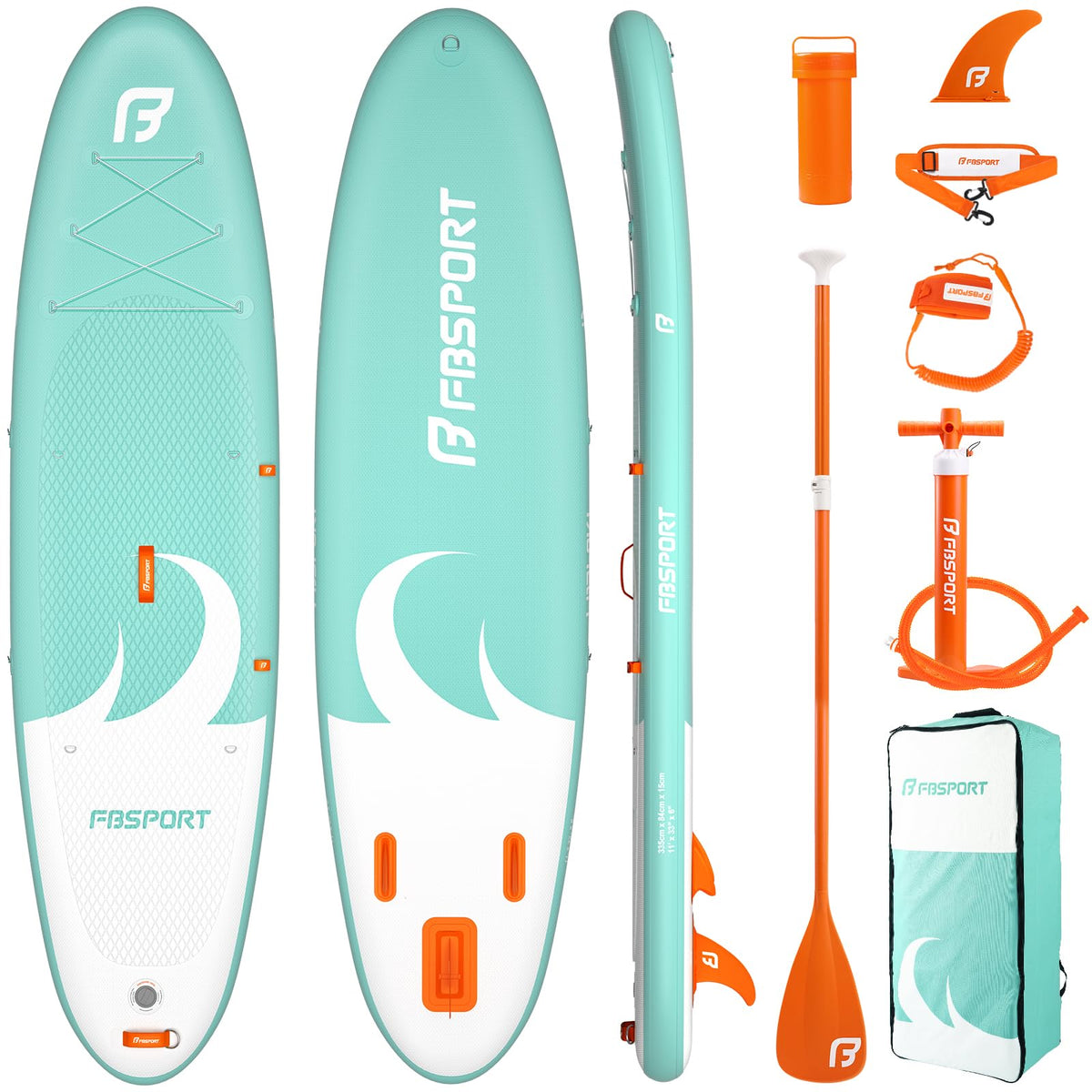 FBSPORT 11-Ft Inflatable Stand-Up Paddle Board Set