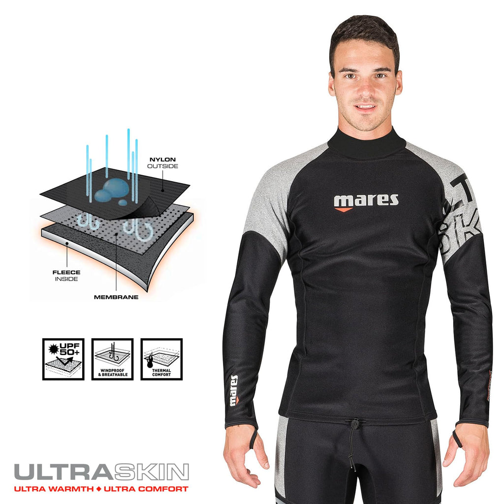 Mares Men's Ultra Skin UPF 50+ Thermal Diving Top