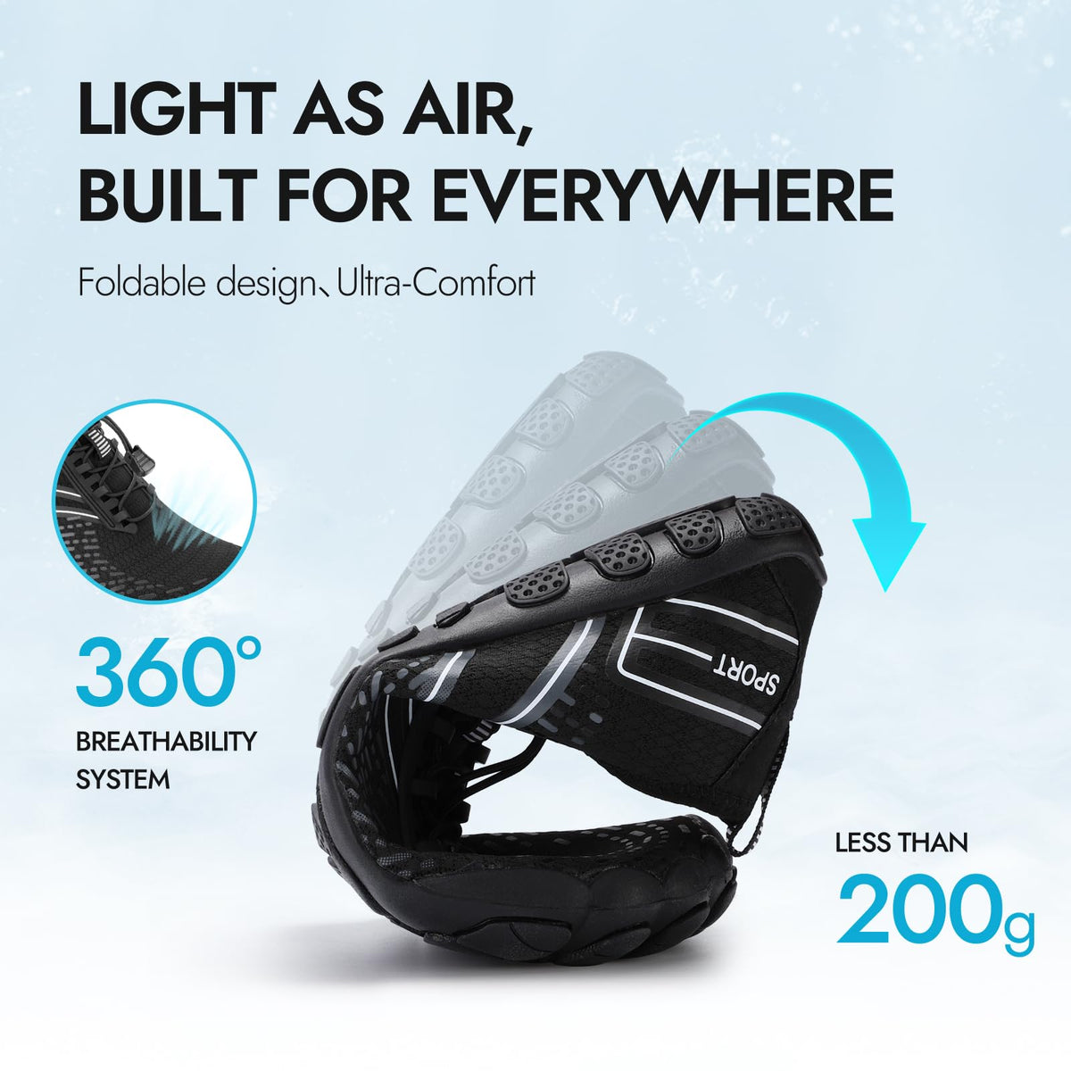 ATHMILE Quick-Dry Barefoot Water Shoes for Men & Women