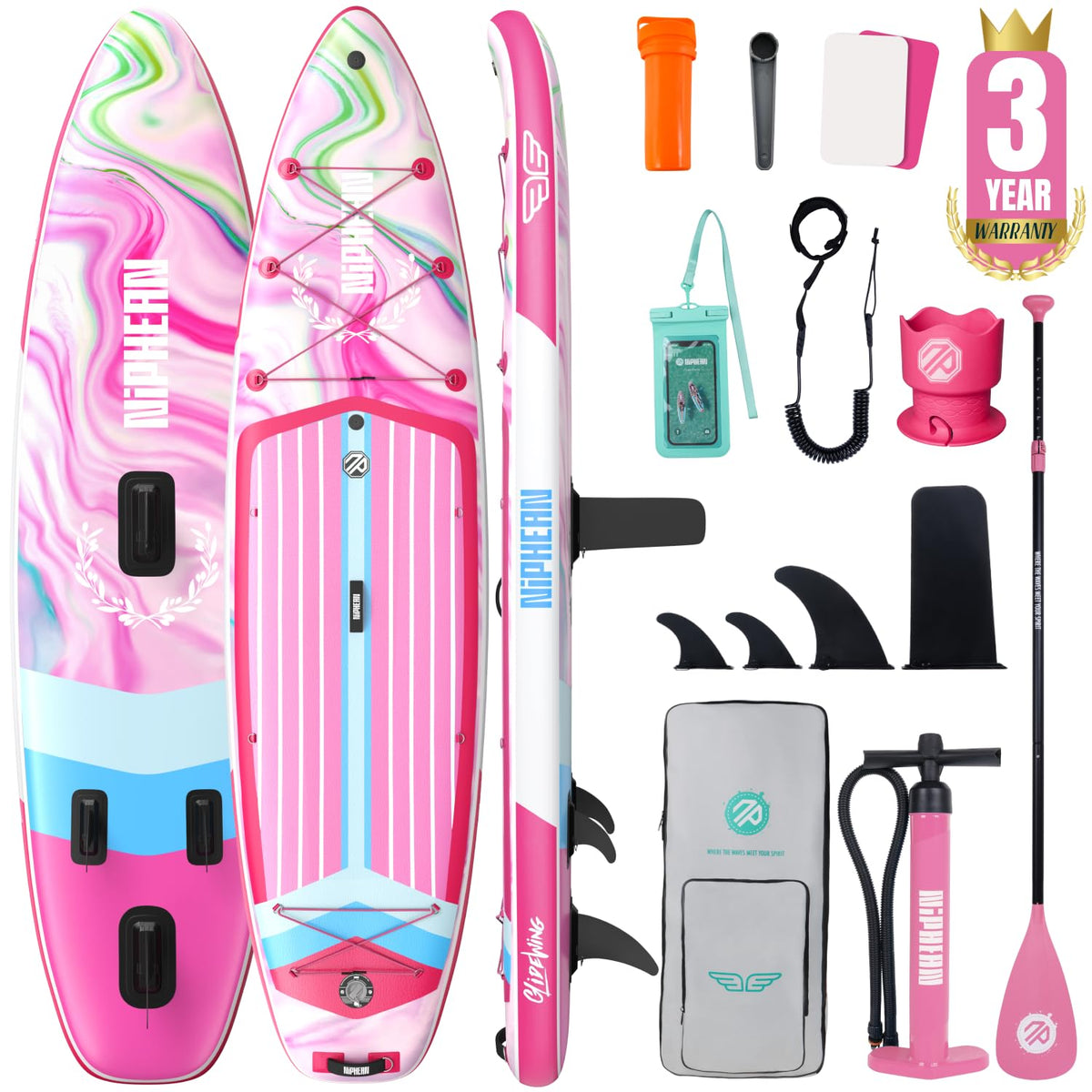 Niphean XL Inflatable Paddle Board for 2+1 Riders