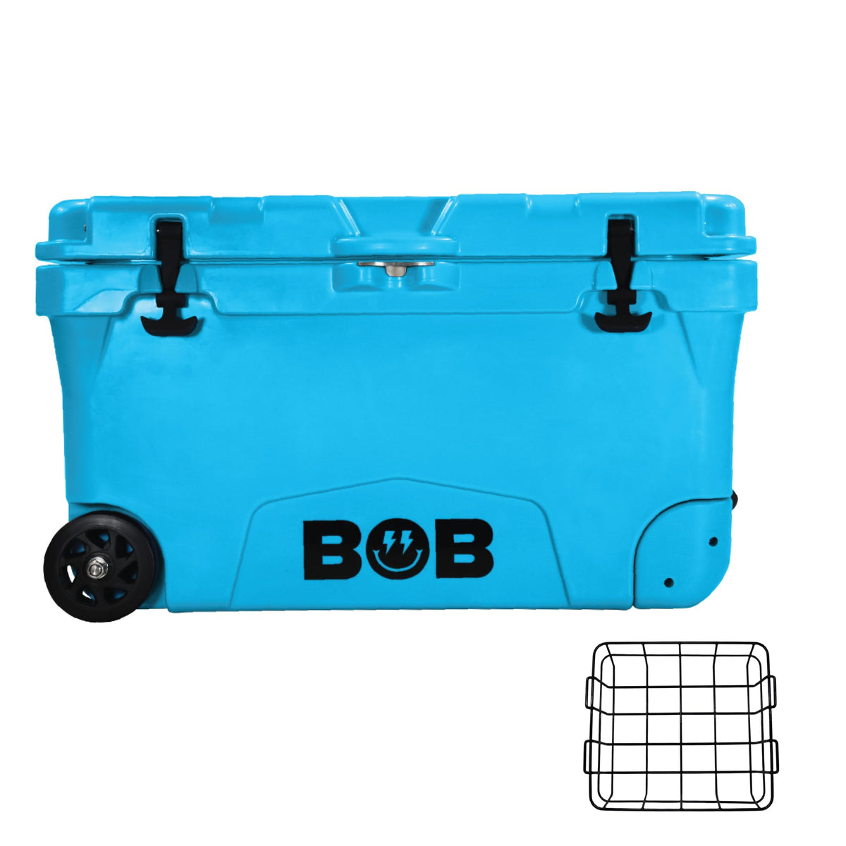 BOB THE COOLER CO 75 Qt Hard Cooler, Portable Rotomolded Travel Cooler with Heavy Duty Wheels, Leak-Proof, Great for Beach, Camping, Tailgating, Sports, & More
