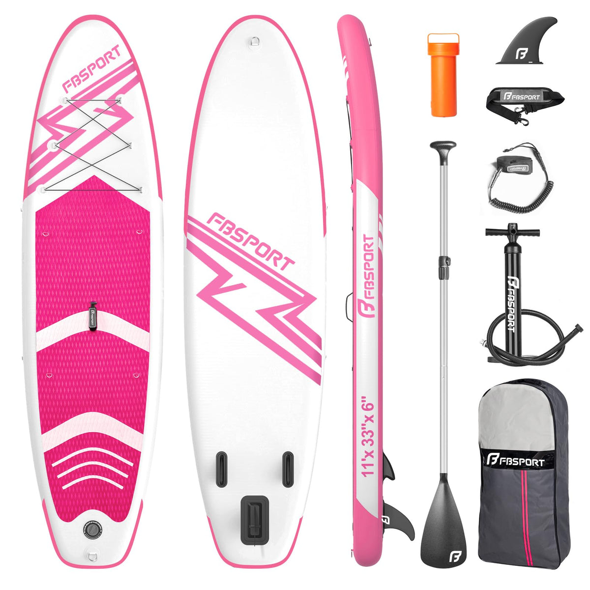 FBSPORT 11-Ft Inflatable Stand-Up Paddle Board Set