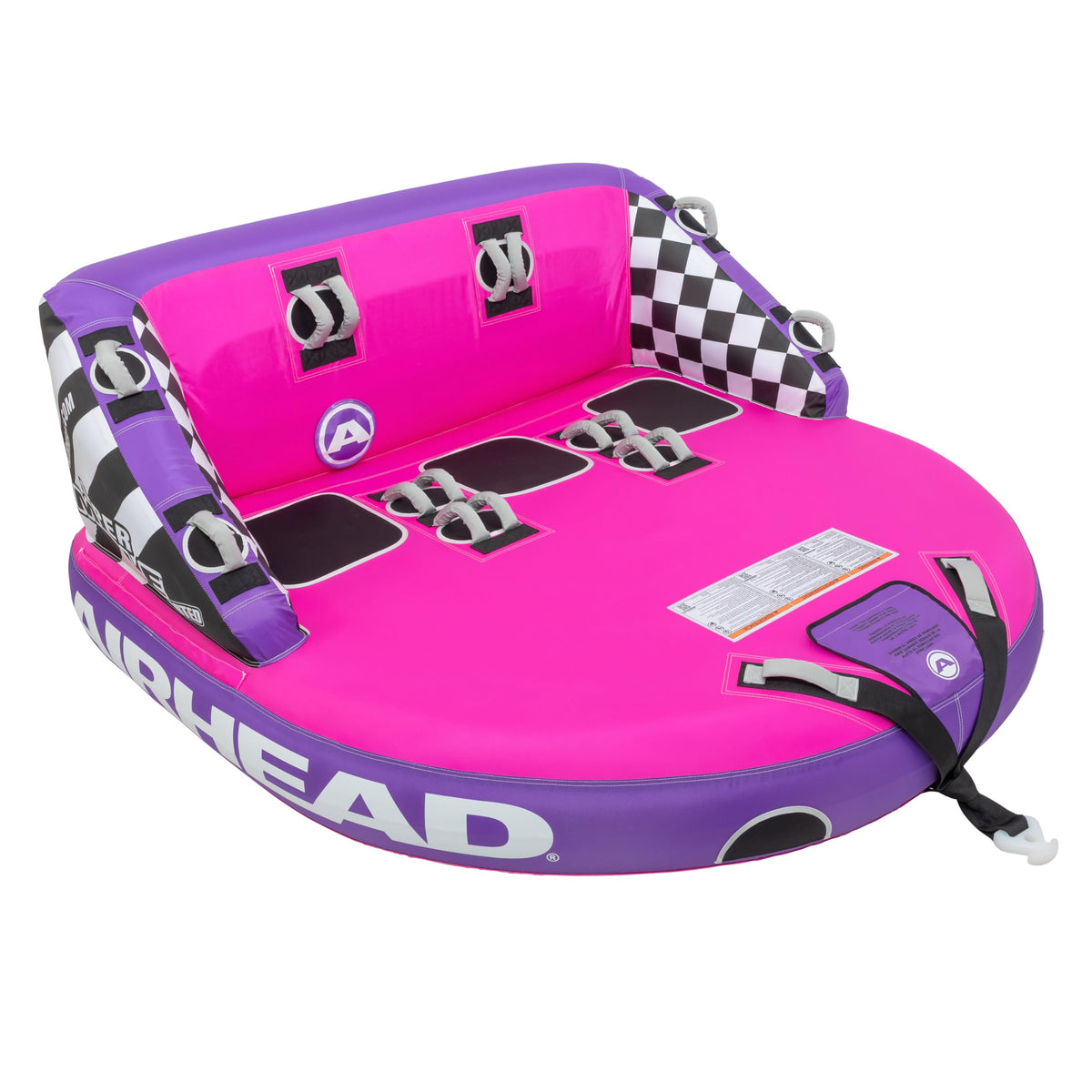 Airhead Mable 1–4 Rider Towable Boat Tube with Dual Tow Points