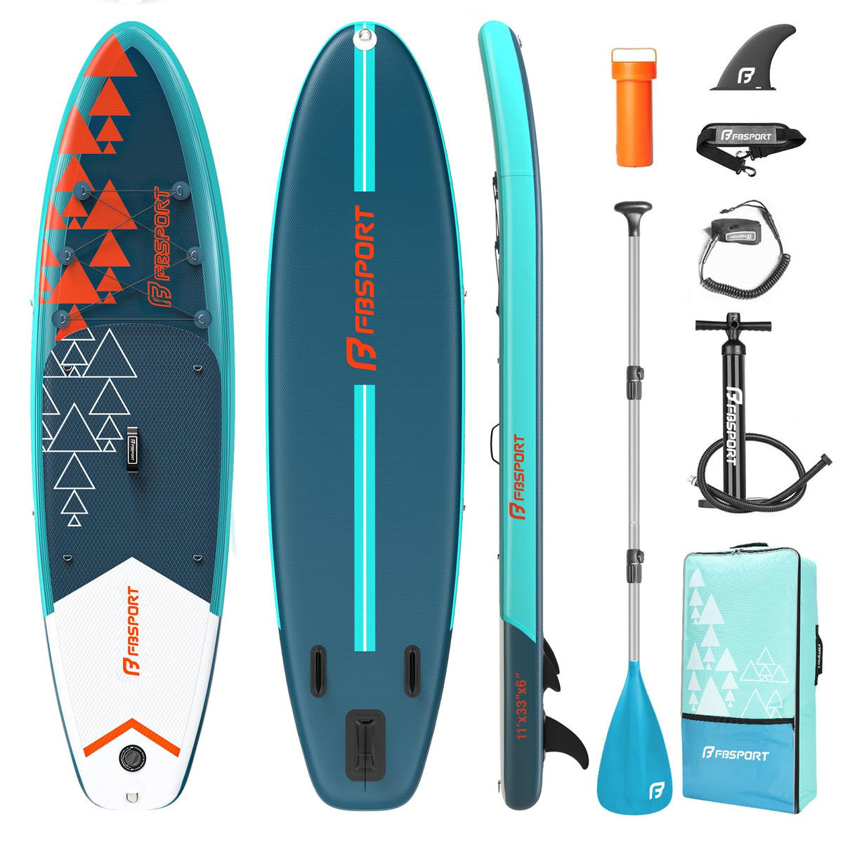FBSPORT 11-Ft Inflatable Stand-Up Paddle Board Set