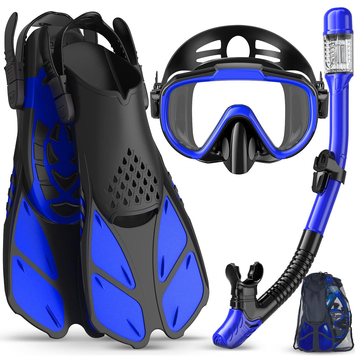 Ubekezele 4-in-1 Adult Snorkeling Gear Set with Mask & Snorkel