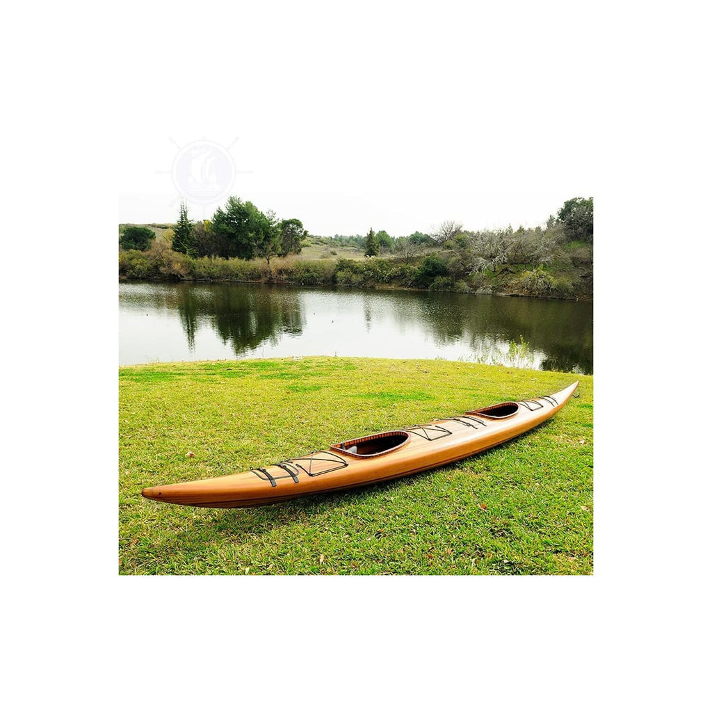 Old Modern Handicrafts 19-Ft 2-Person Wooden Tandem Kayak