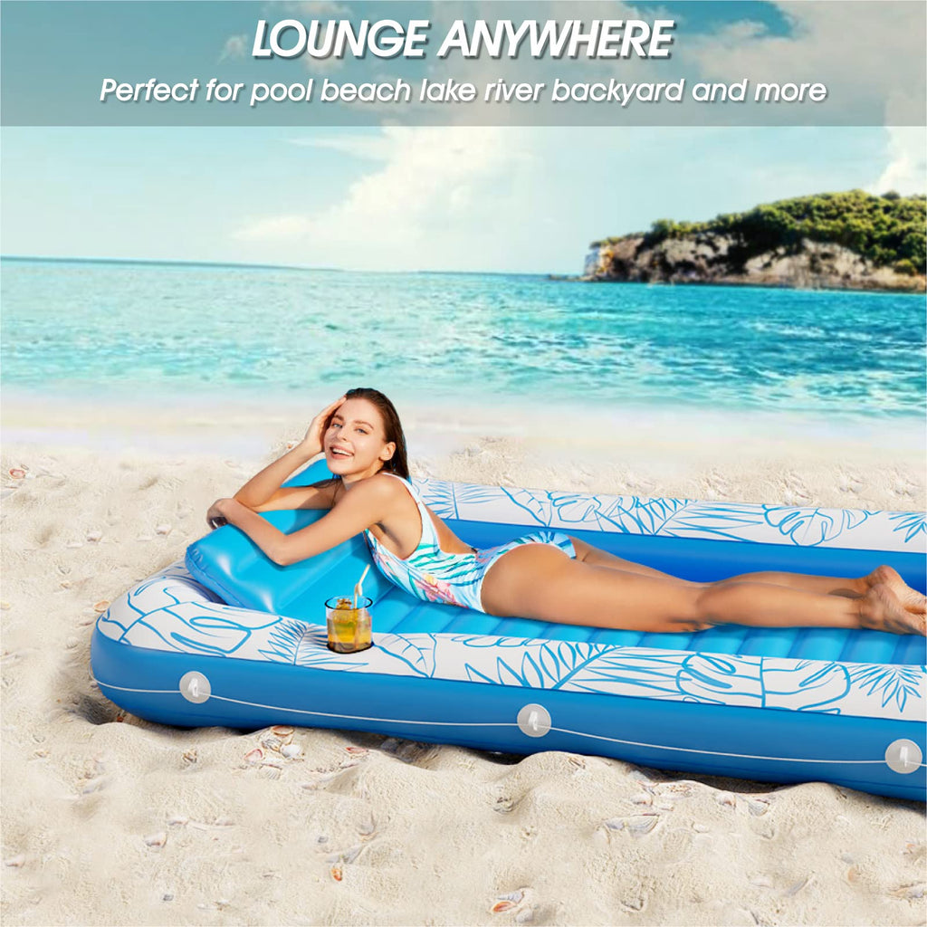 Jasonwell 4-in-1 Inflatable Tanning Pool Lounger Float