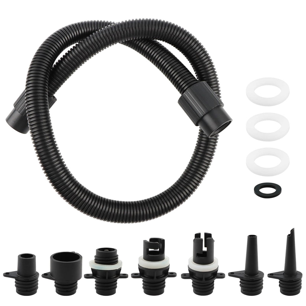 Paddle Board Pump Hose Set with 7 Air Nozzle Adapters