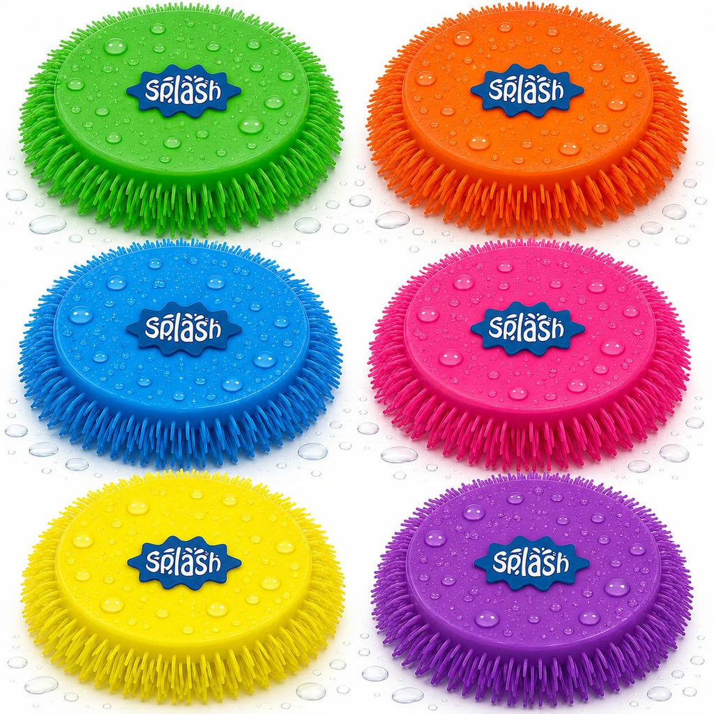4E's Novelty 6-Pack Water Splash Discs Throw & Catch Game