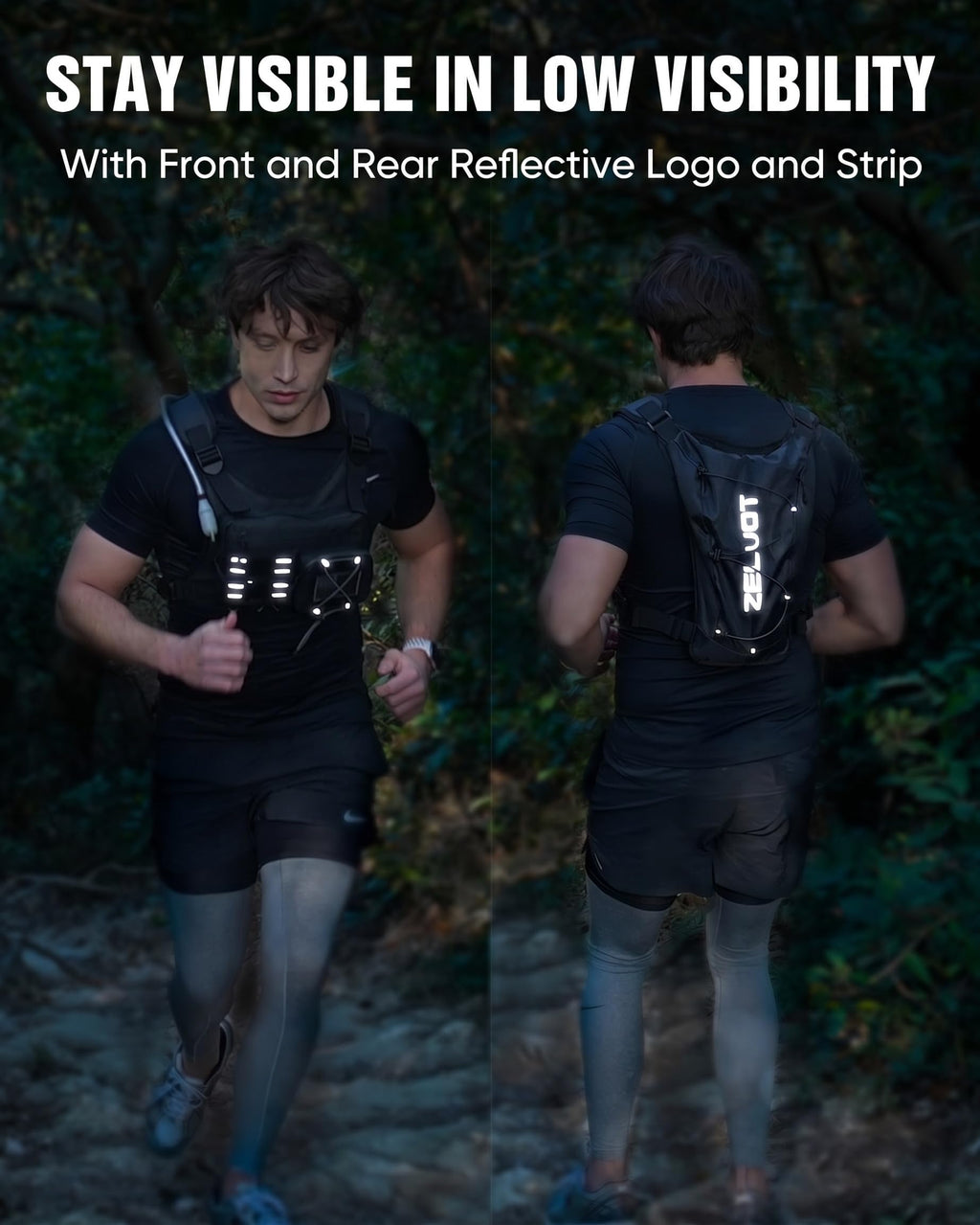 Zelvot Lightweight Hydration Running Vest with 2L Water Bladder