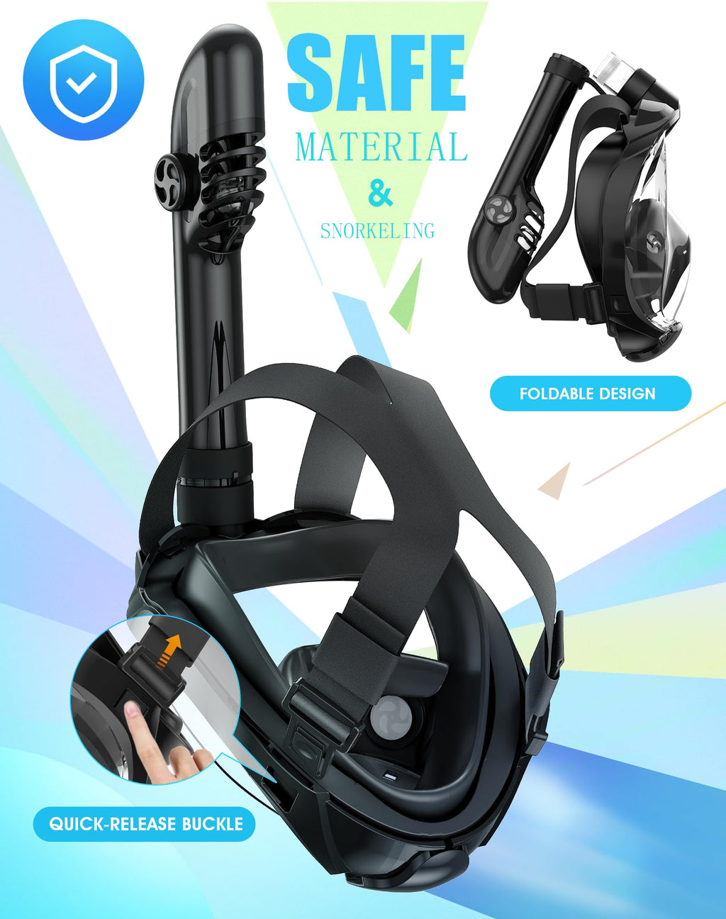 Greatever G2 Full-Face Snorkel Mask with Dry Top System