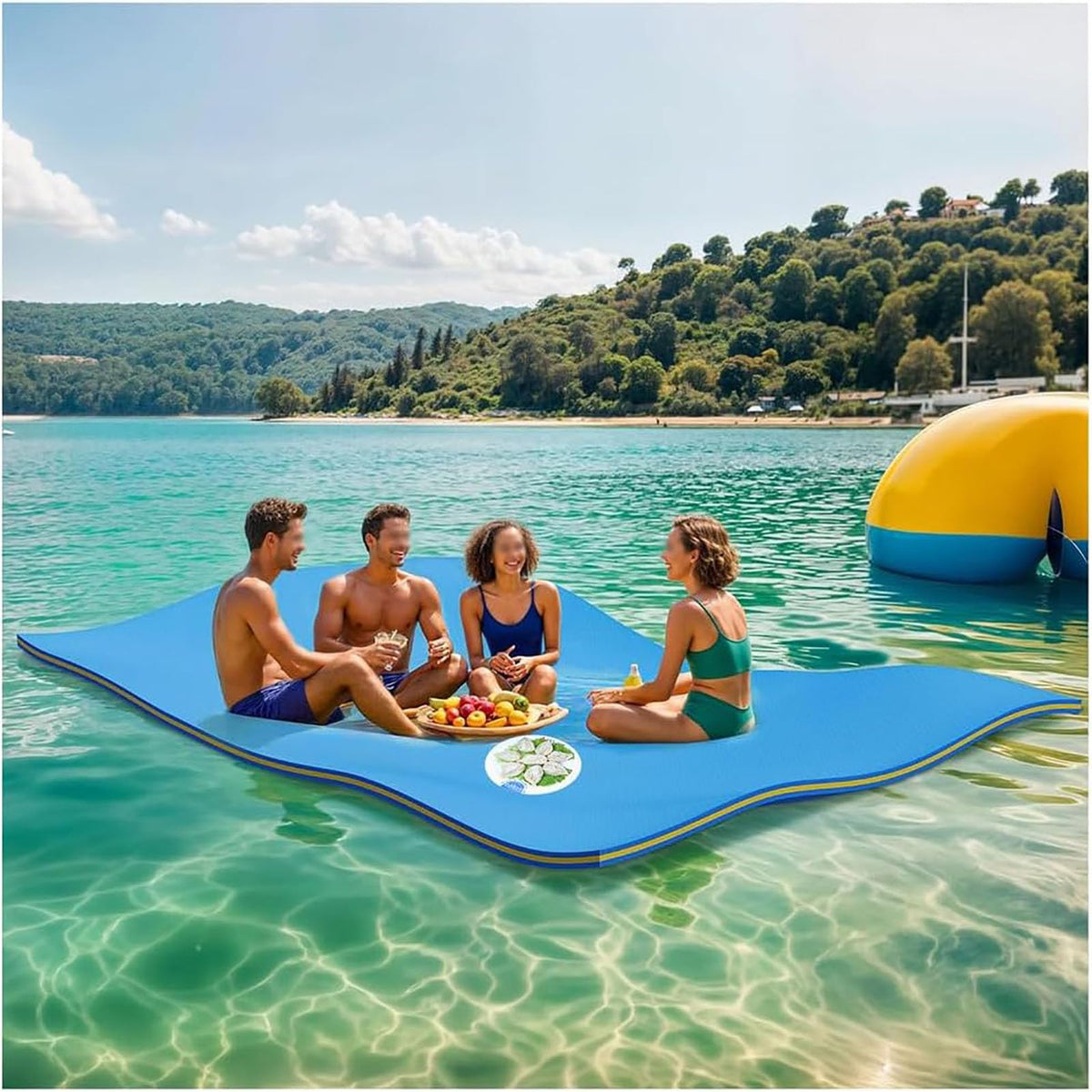 3-Layer XPE Foam Floating Water Pad for Pool, Lake & Ocean