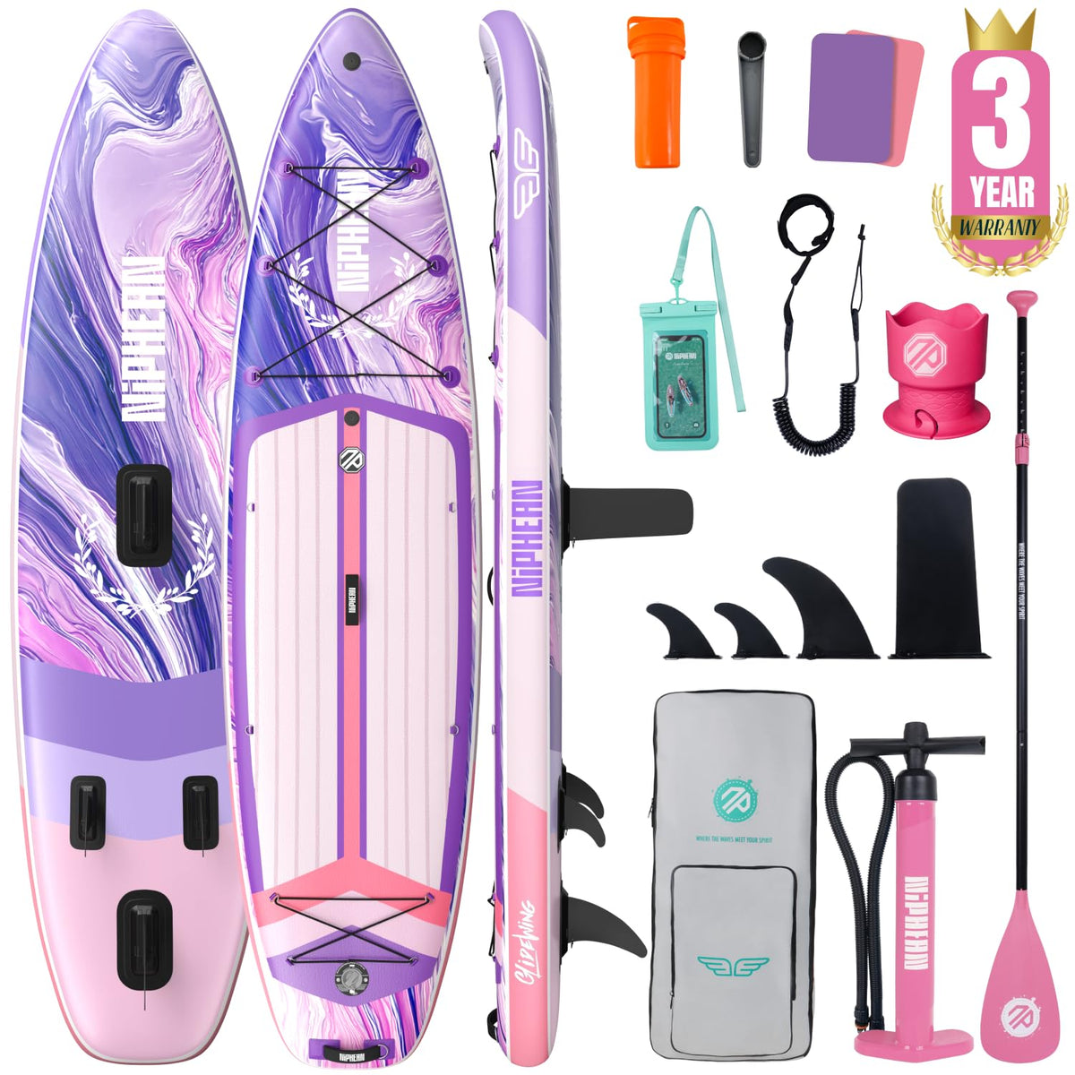Niphean XL Inflatable Paddle Board for 2+1 Riders