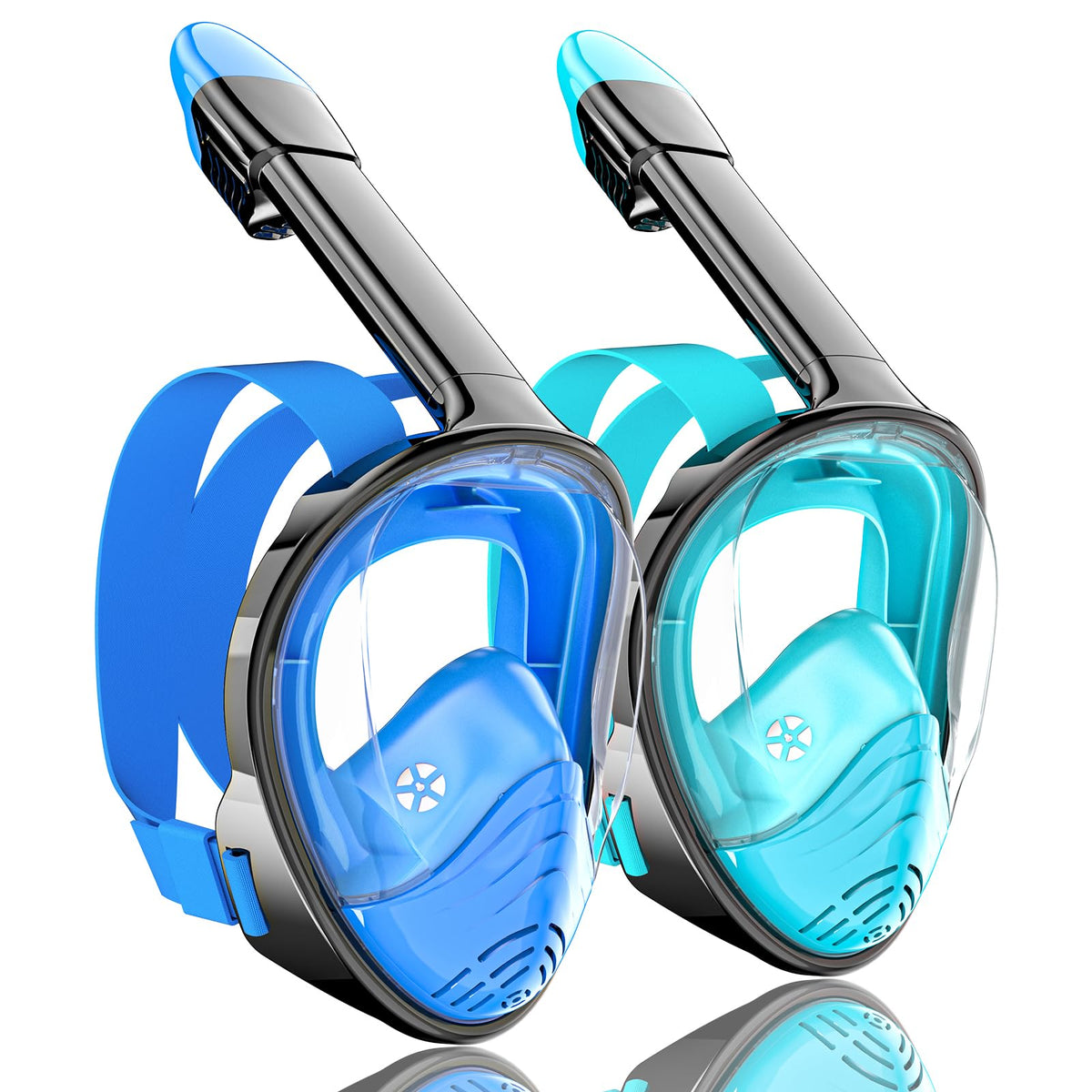 QingSong Full-Face Snorkel Mask with 180° View & Camera Mount