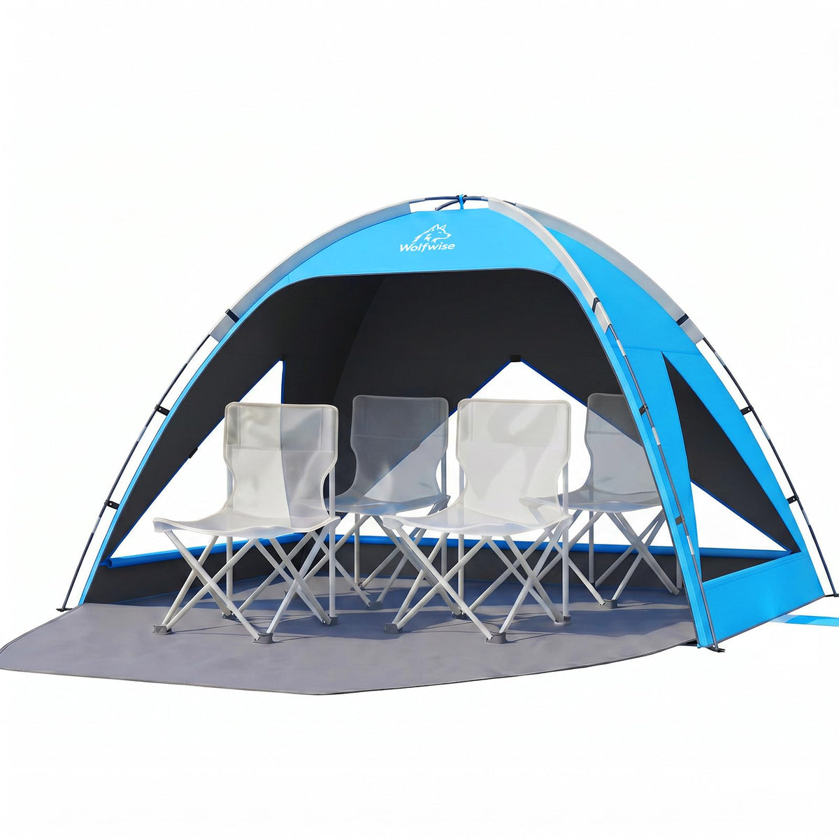WolfWise Portable Beach Tent & Large Sunshade Cabana