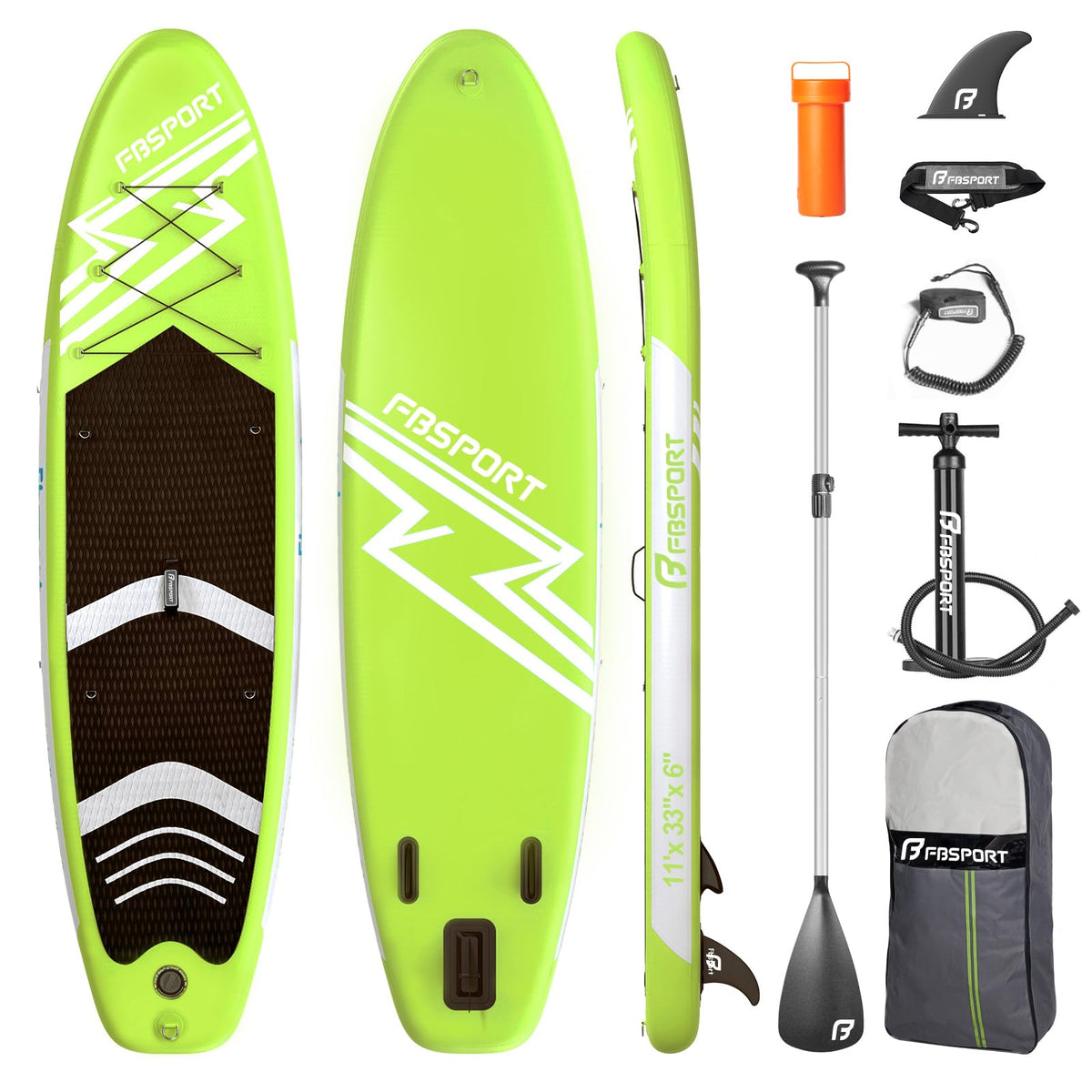 FBSPORT 11-Ft Inflatable Stand-Up Paddle Board Set