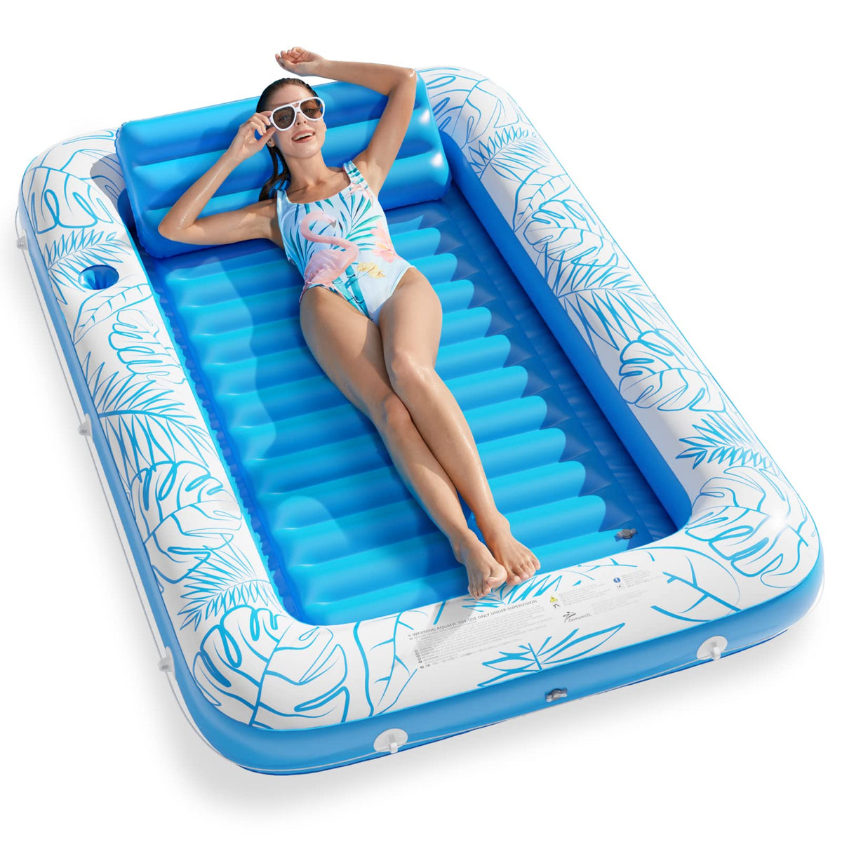 Jasonwell 4-in-1 Inflatable Tanning Pool Lounger Float