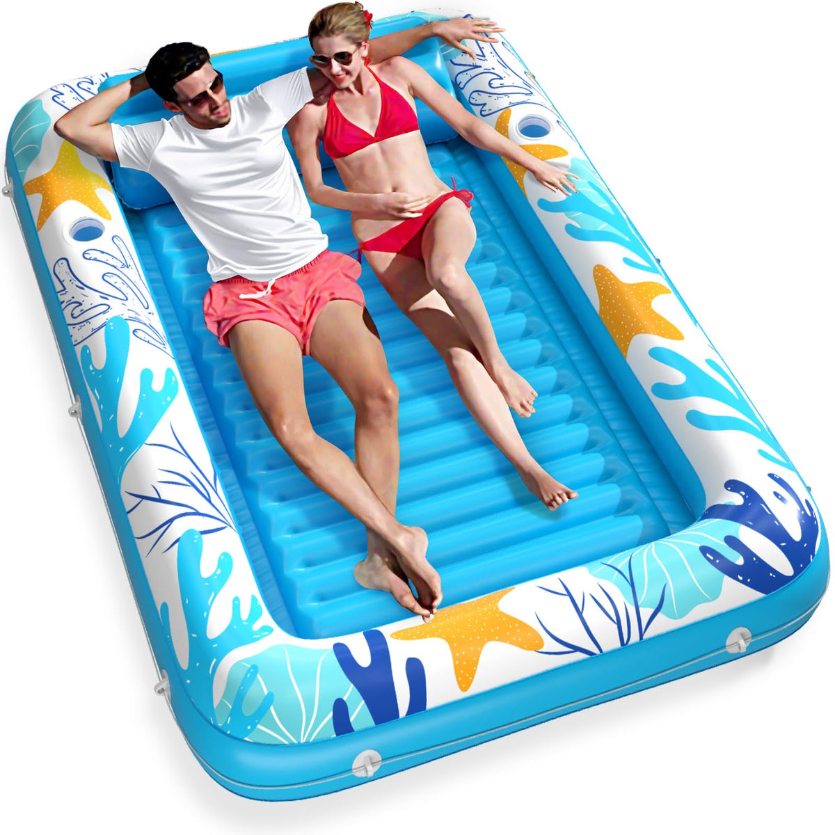 Jasonwell 4-in-1 Inflatable Tanning Pool Lounger Float