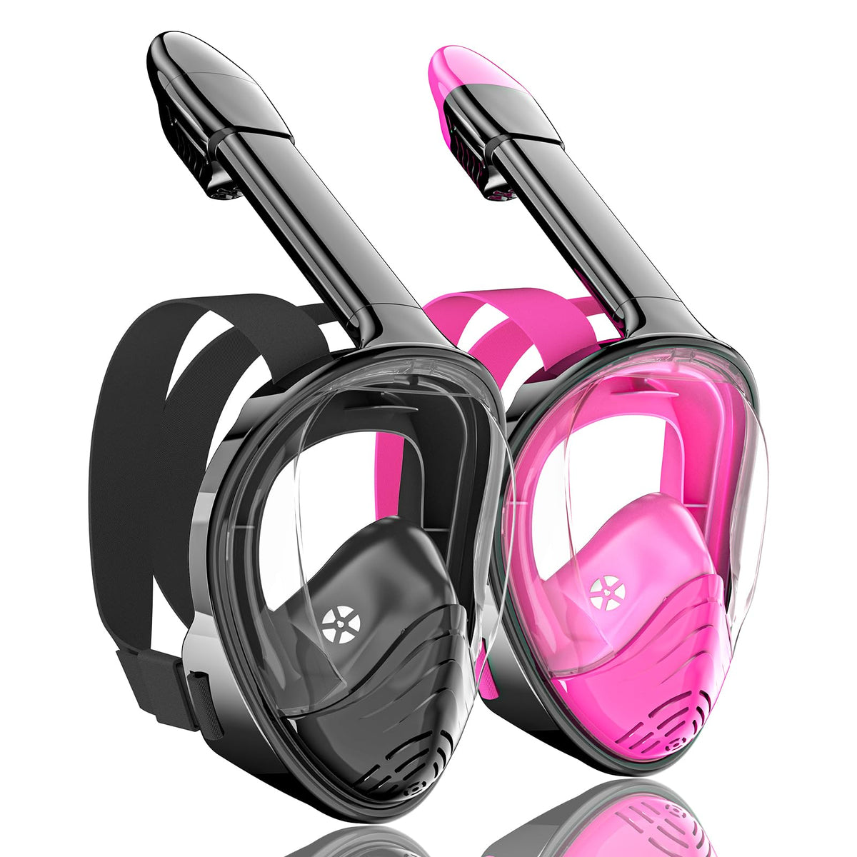 QingSong Full-Face Snorkel Mask with 180° View & Camera Mount