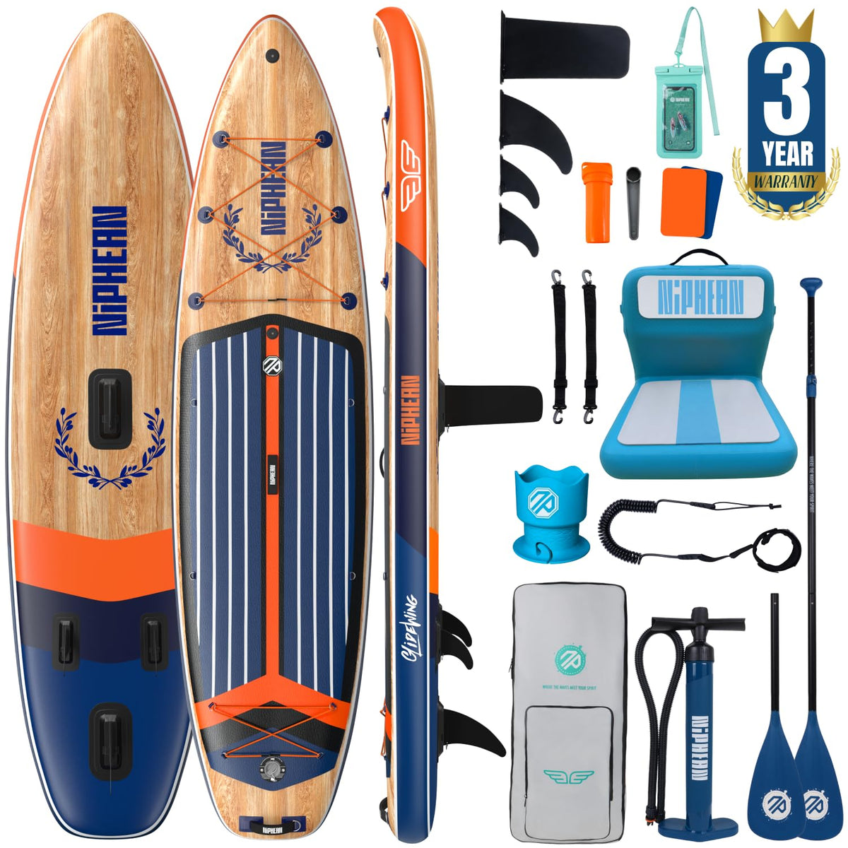 Niphean XL Inflatable Paddle Board for 2+1 Riders