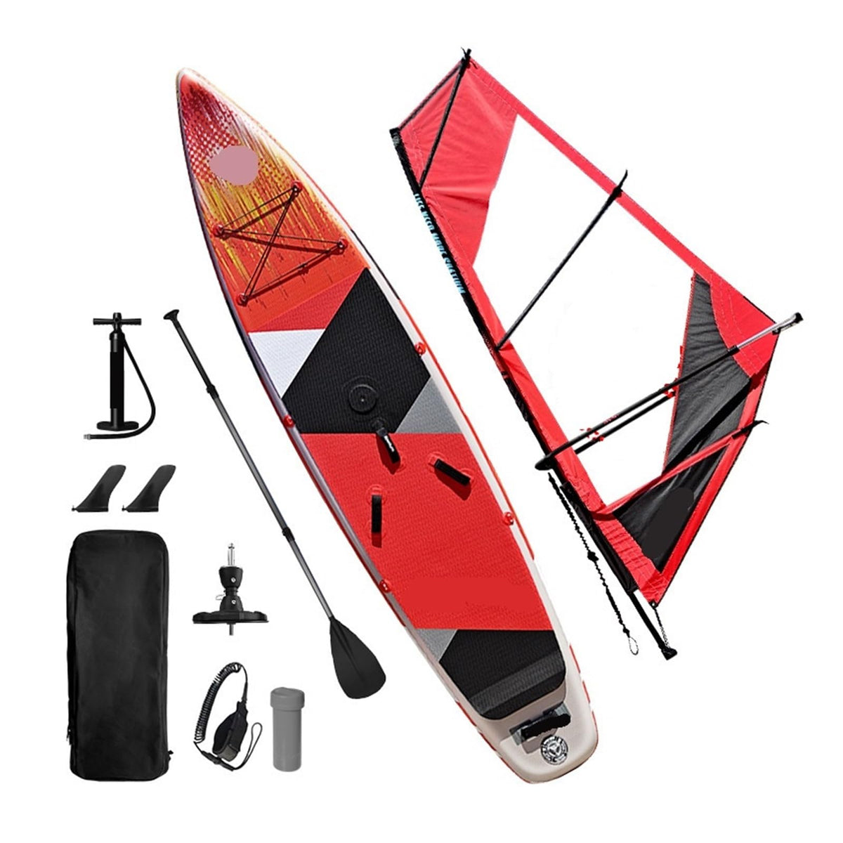 2-in-1 Inflatable Windsurf SUP Board with Sail Kit