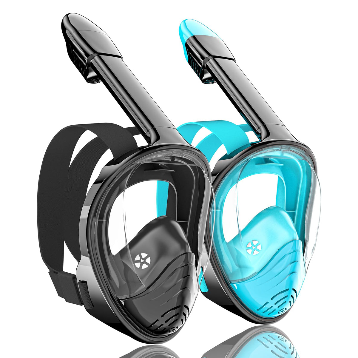 QingSong Full-Face Snorkel Mask with 180° View & Camera Mount