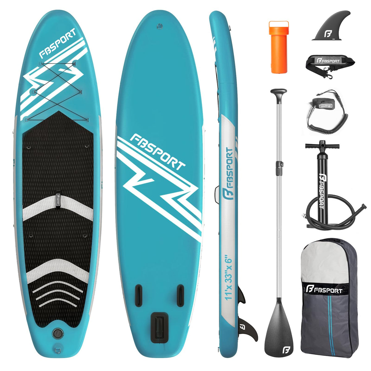FBSPORT 11-Ft Inflatable Stand-Up Paddle Board Set