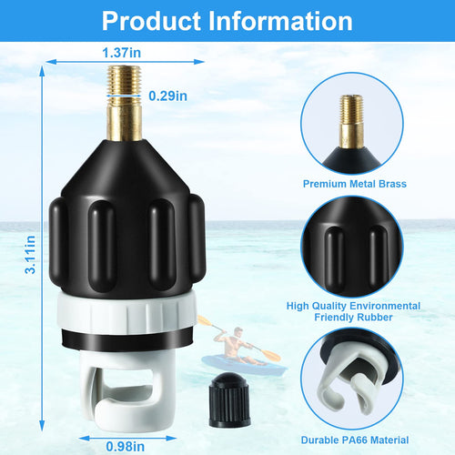 2-Pack SUP Pump Adapters for Inflatable Boats & Kayaks