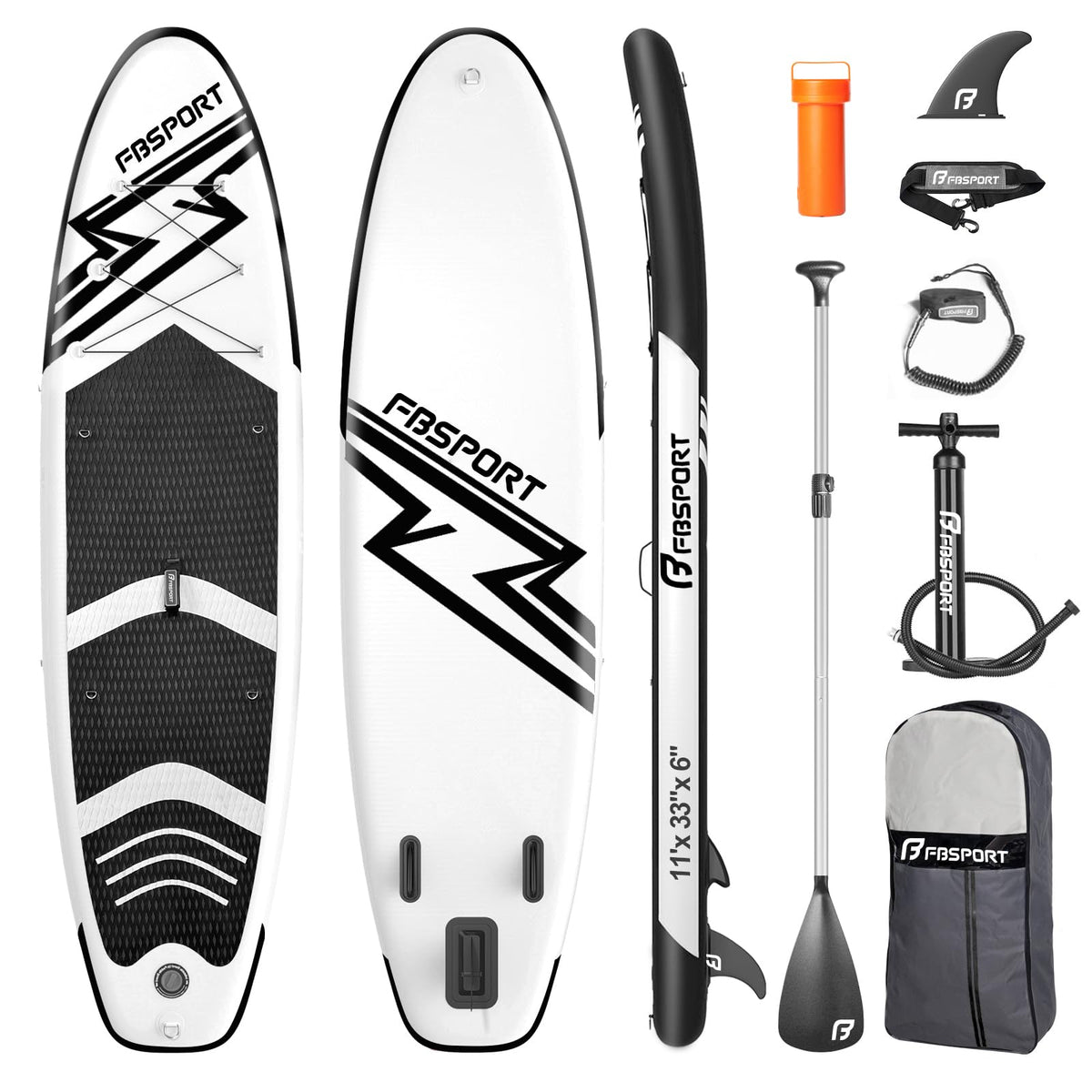 FBSPORT 11-Ft Inflatable Stand-Up Paddle Board Set