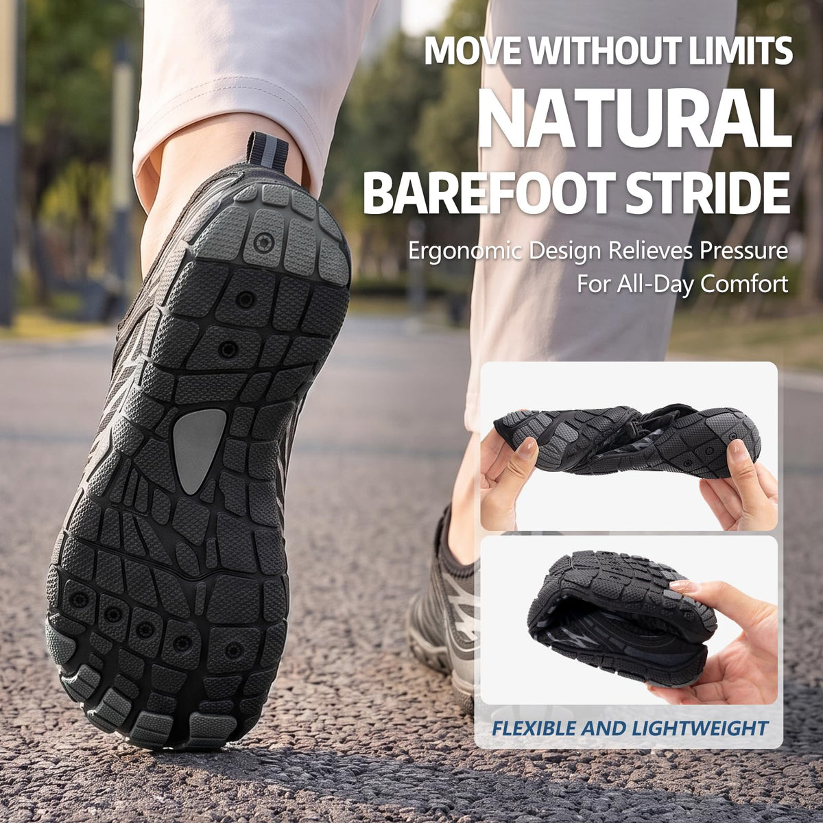 ELETON Barefoot Water Shoes with Wide Toe Box & Zero Drop