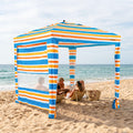 UPWELL UPF 50+ Portable Beach Canopy with Sand Pockets