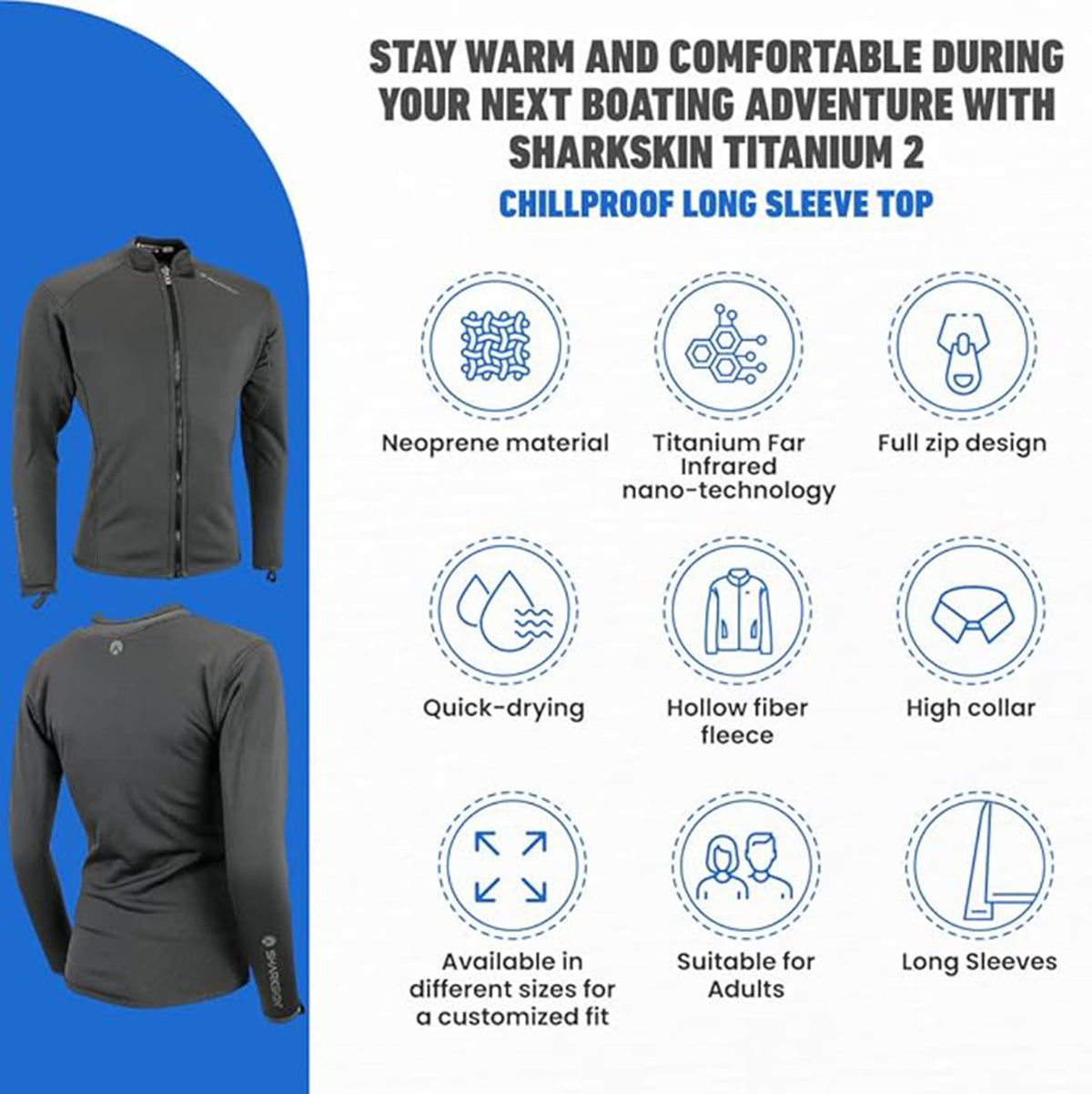 Sharkskin Titanium 2 Men's Chillproof Full-Zip Top