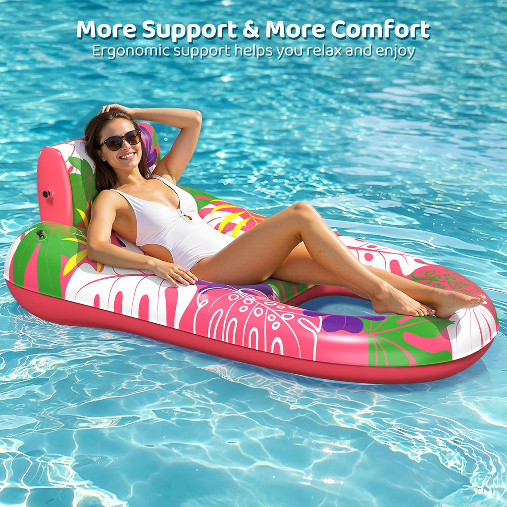 SEETOHOME XL Adult Inflatable Pool Loungers, 2-Pack
