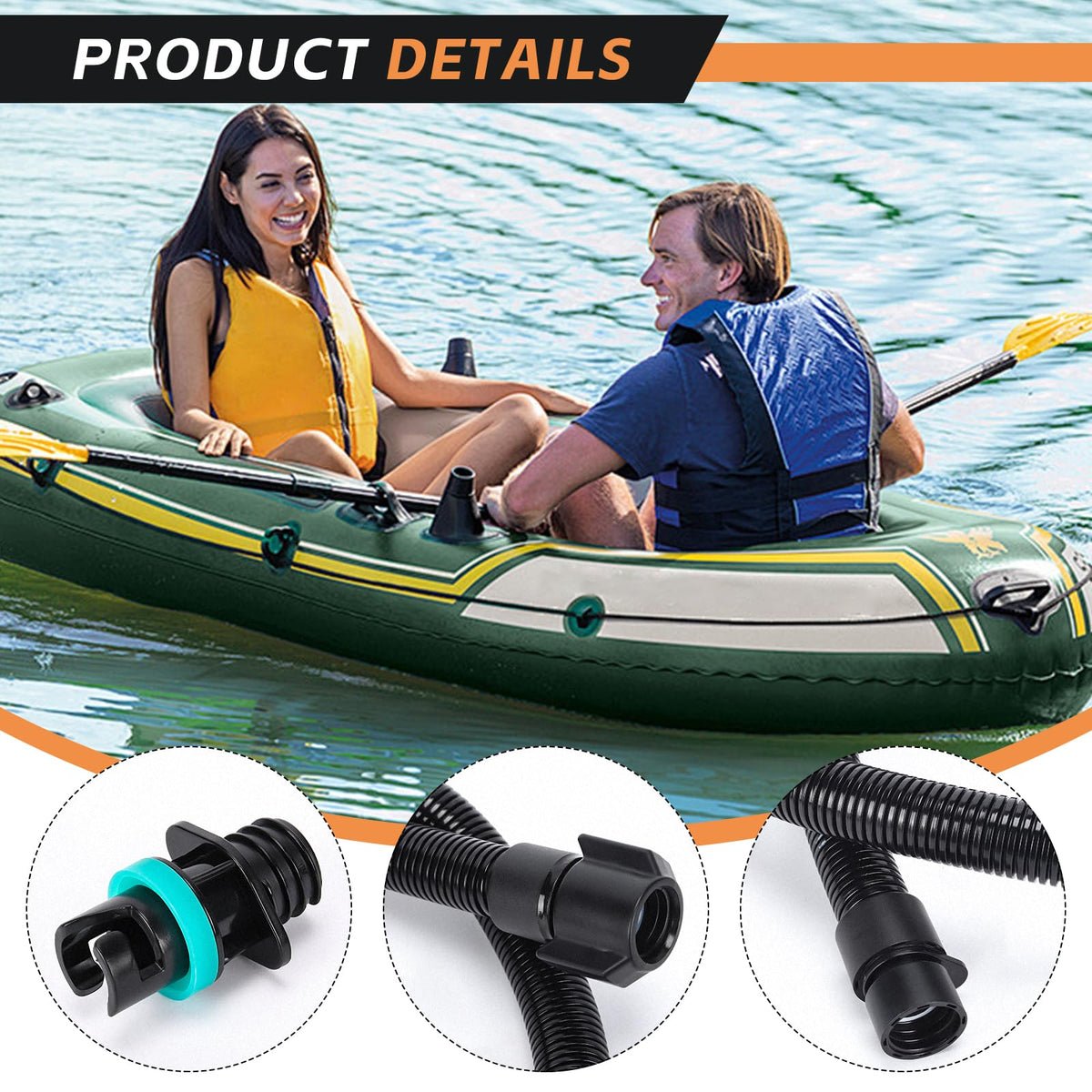 Aoiiefe SUP Pump Hose Adapter for Inflatable Paddle Boards