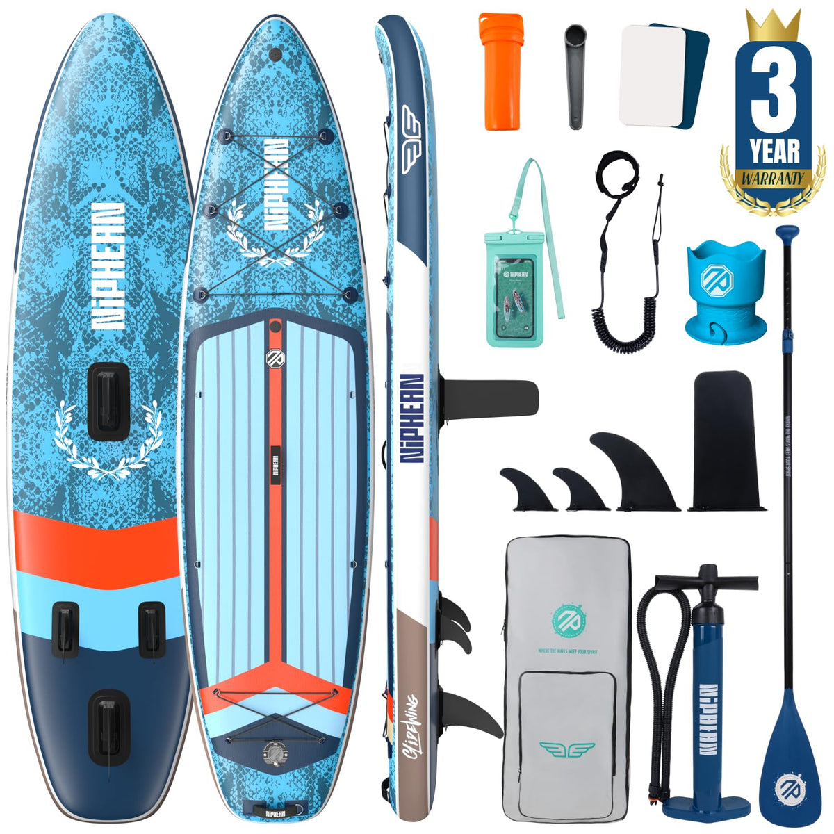 Niphean XL Inflatable Paddle Board for 2+1 Riders