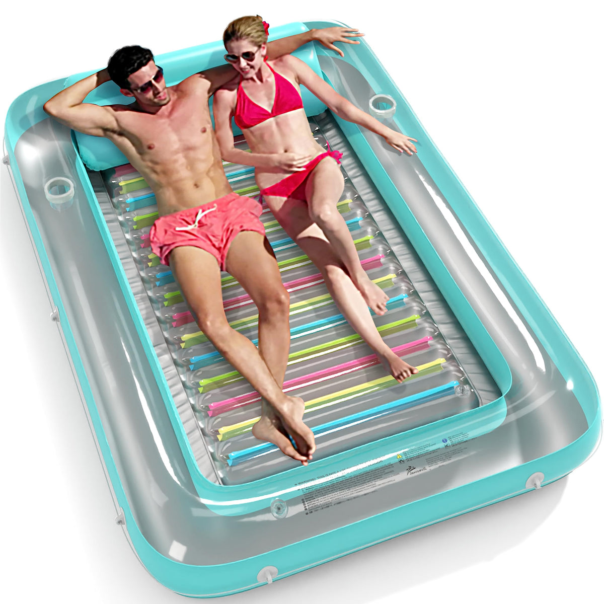 Jasonwell 4-in-1 Inflatable Tanning Pool Lounger Float
