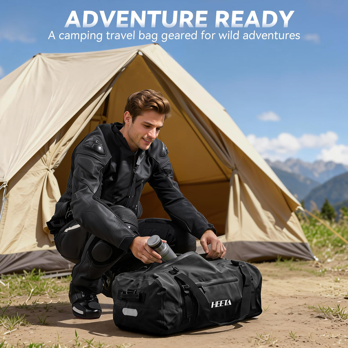 HEETA Waterproof Motorcycle Dry Bag Duffel Luggage Travel Bags 30L/50L/70L