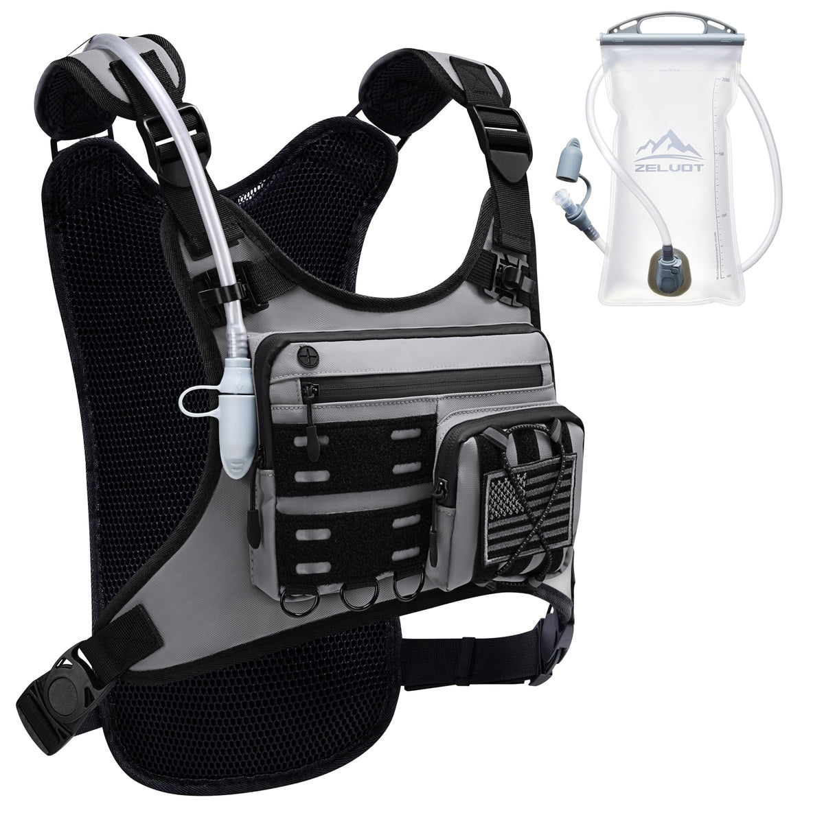 Zelvot Lightweight Hydration Running Vest with 2L Water Bladder