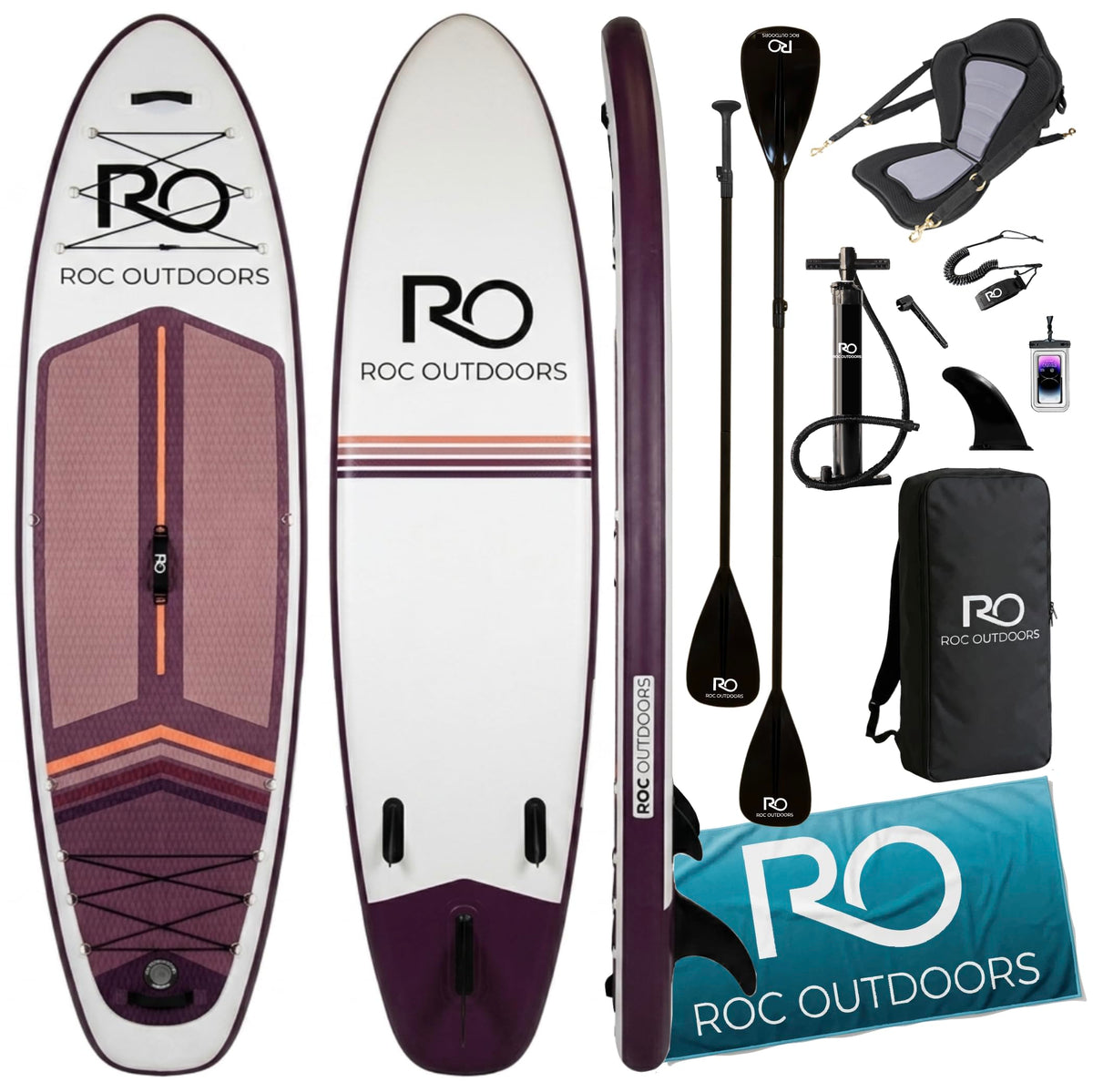 Roc 10'6" Inflatable Stand-Up Paddle Board with Accessories