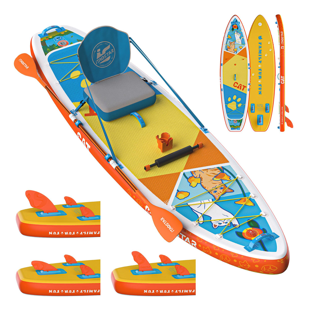 iTAOSTAR Joyful Voyagers Inflatable Paddle Board Set