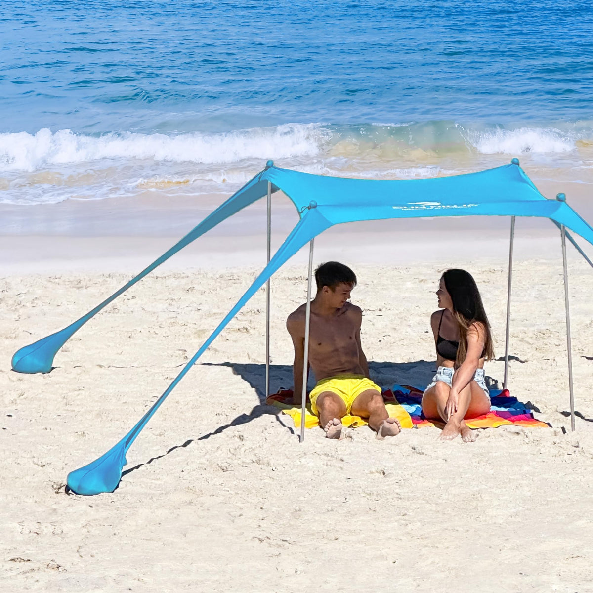 SUN NINJA UPF 50+ Beach Tent & Sun Shade Canopy