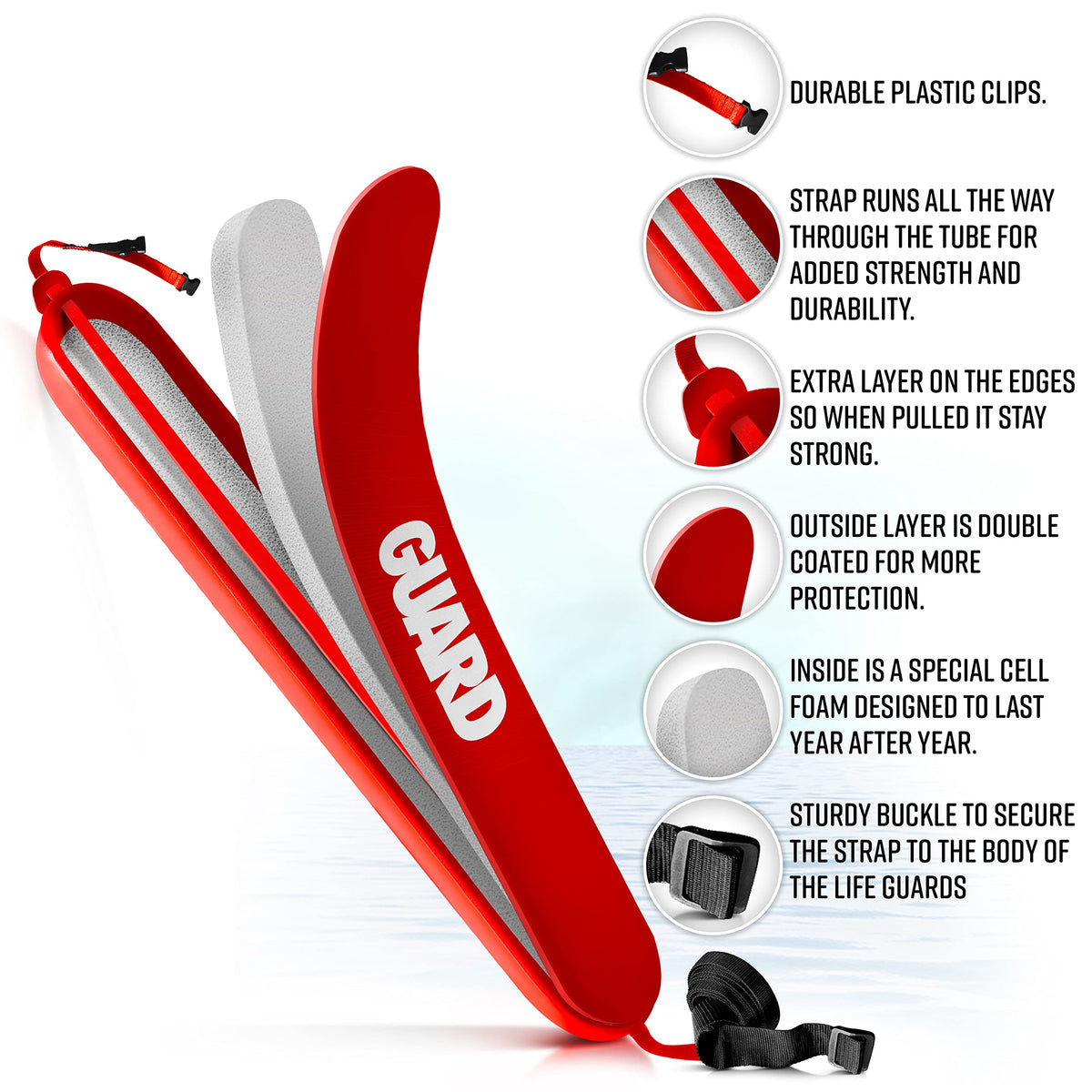 ASA TECHMED Lifeguard Rescue Tube with Matching Whistle