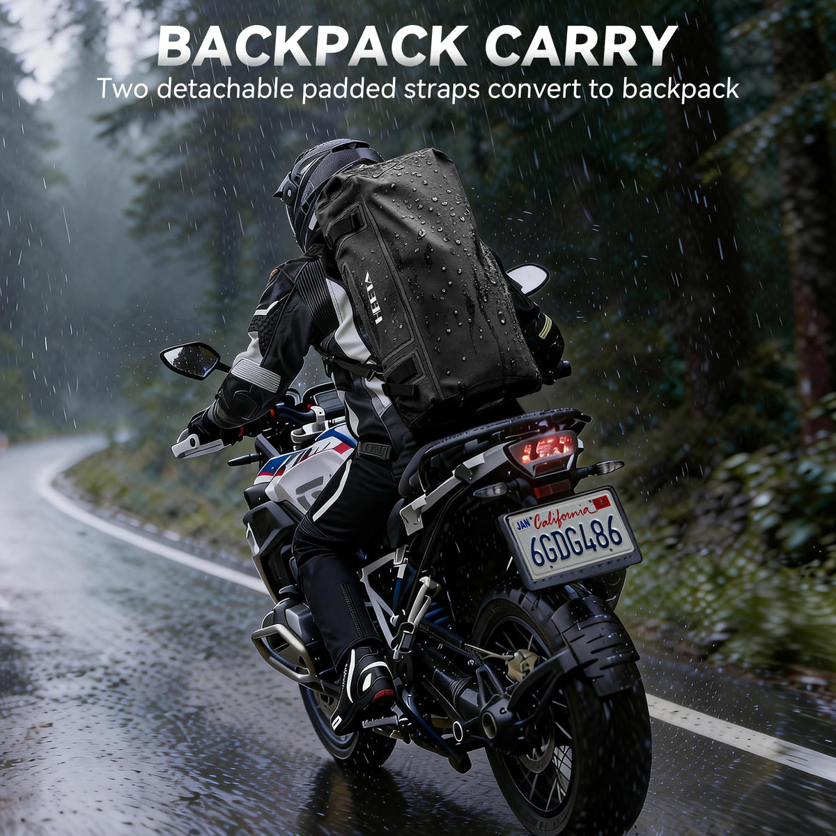 HEETA Waterproof Motorcycle Dry Bag Duffel Luggage Travel Bags 30L/50L/70L
