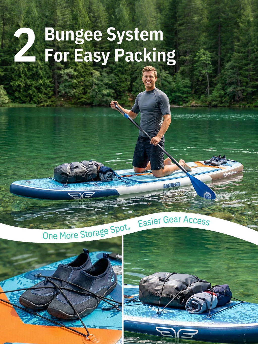 Niphean XL Inflatable Paddle Board for 2+1 Riders