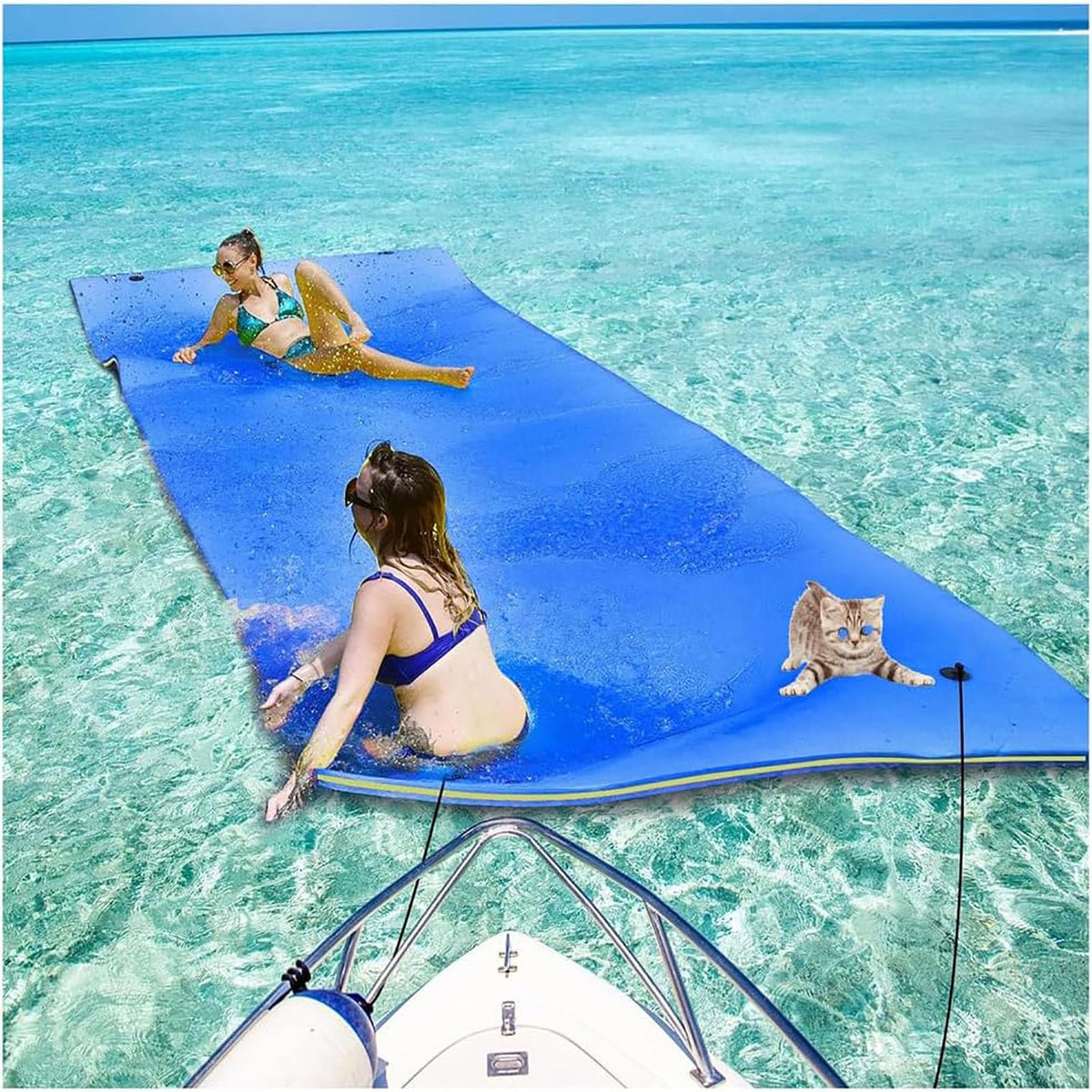 3-Layer XPE Foam Floating Water Pad for Pool, Lake & Ocean